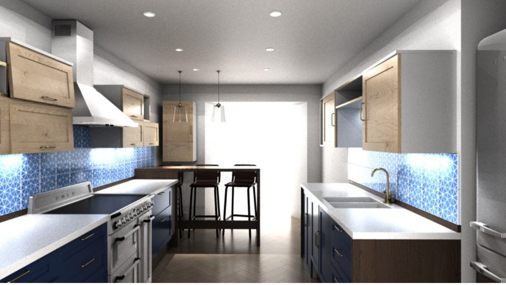 Bristol family kitchen/diner concept and design | kitchen 3D render | Interior Designers